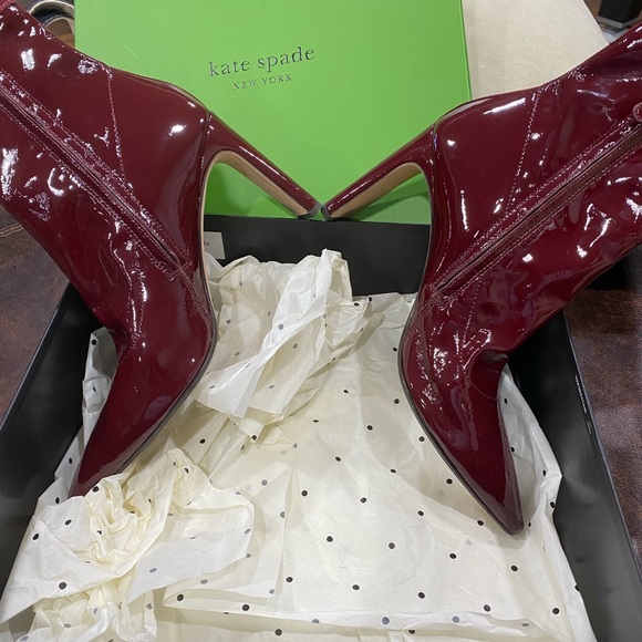 Kate Spade Deep Red Patent Booties - Picture 8 of 10